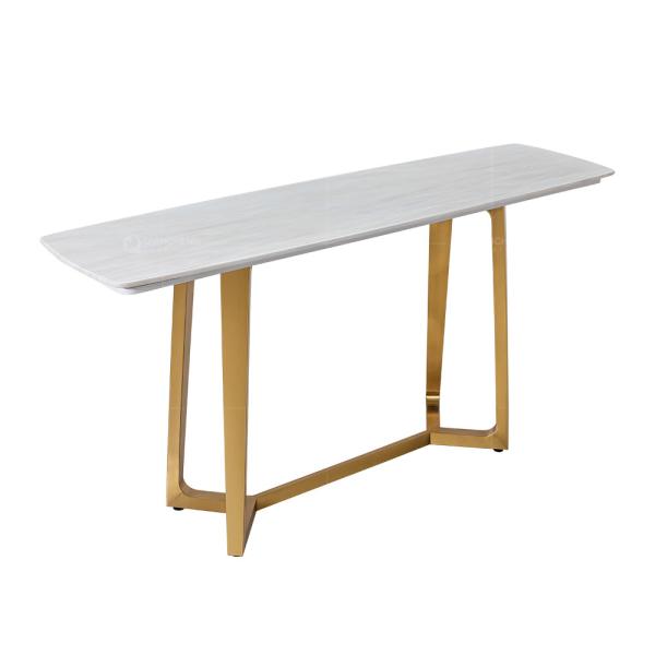 Buy cheap Rectanagle Stick SS Marble Top Console Table 2.4 Meter Long from wholesalers