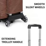 Retro Wheeled Garment Trolley Duffle Bag Large Rolling Duffle Bag 30cm High