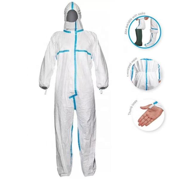 Buy cheap Safety Protective Disposable Coverall Suit Ce Iso Certification from wholesalers
