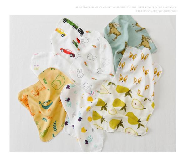 Buy cheap Food Grade Pure Cotton Handkerchiefs Muslin Baby Bibs Infant Washcloths Quick Dry Cloths from wholesalers