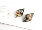 Most Popular Black Romantic Rhombus Shape Unique S925 Earrings Accessories