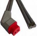 ISO13485 Approved Nibp Cuff Connectors 2.5M Tube Red Plastic Connector