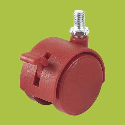 Buy cheap office chairs casters thread stem red caster with brake from wholesalers