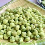 Mustard Flavor Green Pea Snack Salty Taste Wasabi Coated Peas