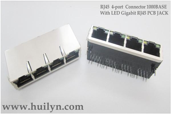 Buy cheap RJ45 with transformer,1000base RJ45 JACK,1x4 UP （25.4mm） from wholesalers