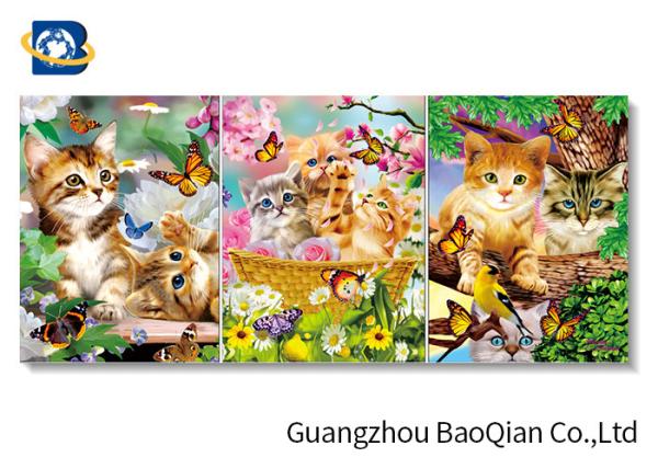 Buy cheap Eco-Friendly Material 3d Wallpaper , Latest 3d Picture Of Cute Lovely Pet Dog / Cat from wholesalers
