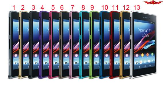 New Arrival Ultra Thin 0.7MM Aluminum Bumper For Sony Xperia Z1 Multi Color Gift