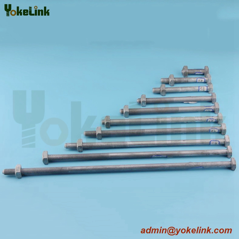 ANSI C135.1 HDG meet ASTM A153 Square head machine bolt