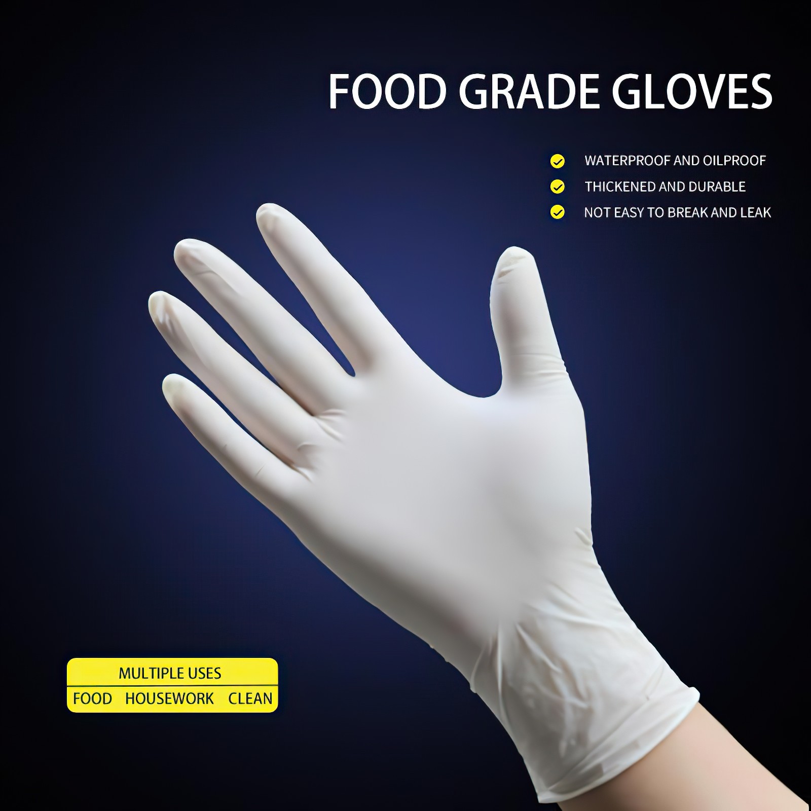 Laboratory Antismash Latex Powder Free Disposable Gloves S XL
