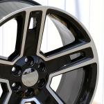 26x10 GMC Yukon Replica Wheels Gloss Black Machined Face Rims Fit Tahoe LTZ