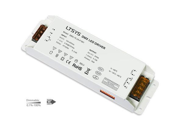 Buy cheap 24Vdc 75W Output 0 ~ 100% PWM Digital Dimming DMX LED Driver 100-240Vac Input from wholesalers