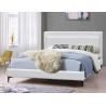 Buy cheap Modern Wingback Headboard Bed Frame Upholstered Queen Size With Metal Feet from wholesalers