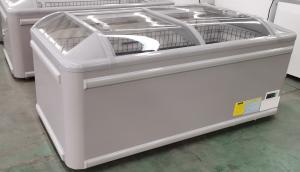 China Horizontal Combined Island Freezer With Sliding Glass Door on sale