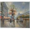 Buy cheap Framed Paris Street Scene Oil Painting Oil On Linen For Living Room Deco from wholesalers
