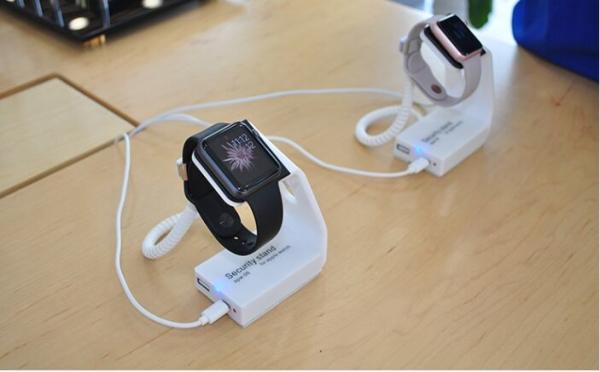 Buy cheap COMER anti-theft cable locking smart watch security alarm stands for mobile phone retail stores from wholesalers