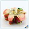 Buy cheap Metal Material Beautiful Flower Shape Crystal Trinket Box SCJ564 from wholesalers