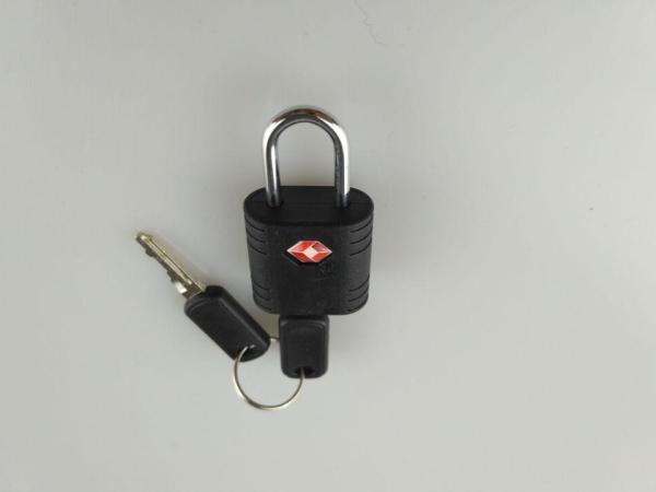 Buy cheap Hot sale PC Travel Luggage TSA lock&25.7g Tsa Lock&Black Plastic padlock with key from wholesalers