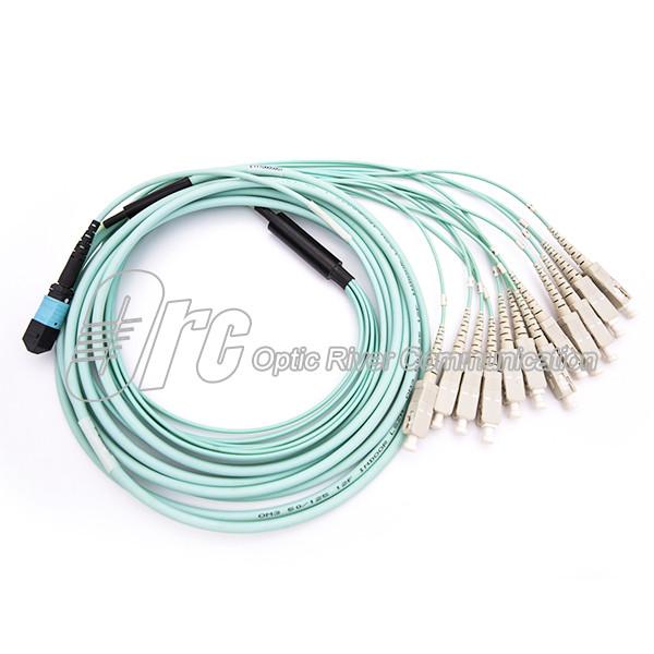 Buy cheap MPO To SC 12 Cores 850nm OFNR Optical Fiber Patch Cord from wholesalers