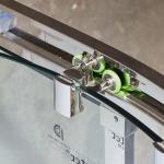 4-8mm Tempered Curved Glass Shower Enclosure With Sliding Roller