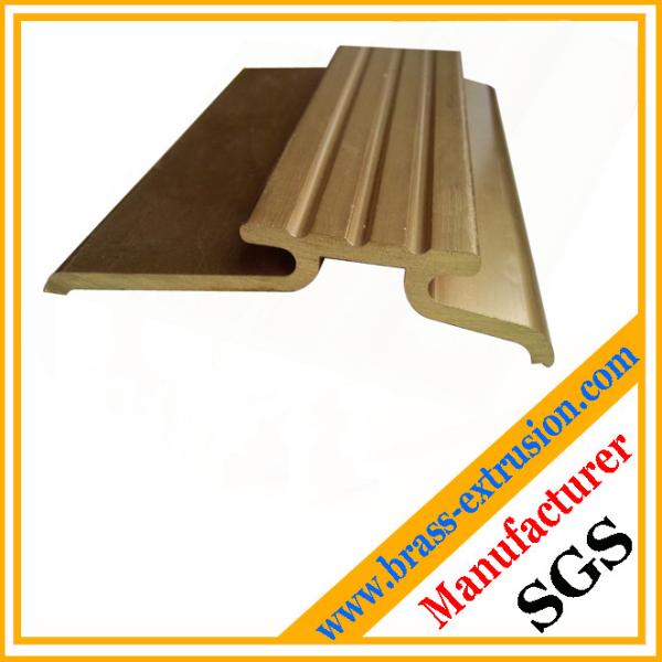 Buy cheap golden color brass extrusion profile sections from wholesalers