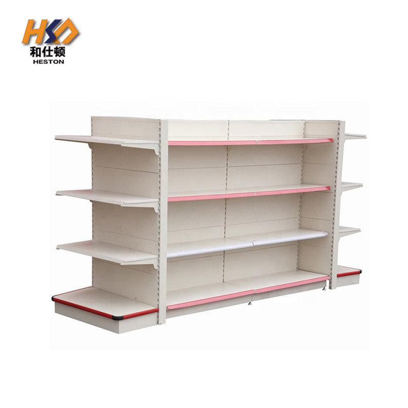 Four Tier Metal Supermarket Shelf Rack 0.4MM 50KG Per Layer 1.8M