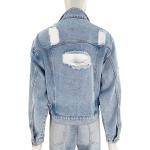 Oem Factory Manufacturer Custom Logo Women Vintage Stonewash Denim Jacket