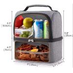 Custom Waterproof Oxford Tote Insulated Cooler Bag Doble Deck Aluminium Foil
