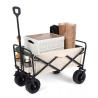 Buy cheap Portable Iron Platform Collapsible Cart Wagon Four Wheel High Efficiency from wholesalers