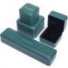 Buy cheap Dark Green PU Leather Jewelry Storage Box Luxury Custom Jewellery Box Packaging from wholesalers