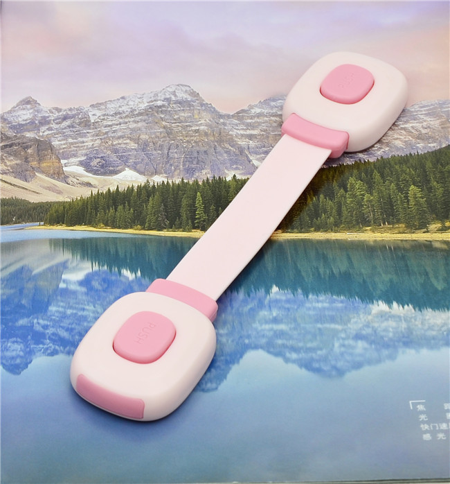 3 Colors Child Safety Lever Door Locks Double Push Buttons For Baby Proofing