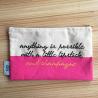 Buy cheap Natural Color Zip Up Makeup Bag , Polyester / Satin Lining Small Cloth Bags With Zipper from wholesalers