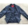 Buy cheap Navy Linen Jacket Short Trench Coat Men With Rib Collar And Gunmetal Zip from wholesalers