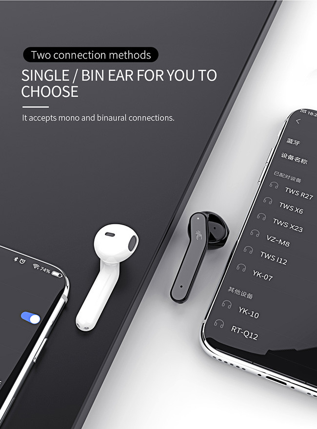TWS Dual Chamber Wireless Bluetooth Earphones With Charging Box
