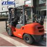 Buy cheap Side Shift 3 .5 Ton Gas Powered Forklift , 4 Wheel Drive Forklift With Cabin from wholesalers