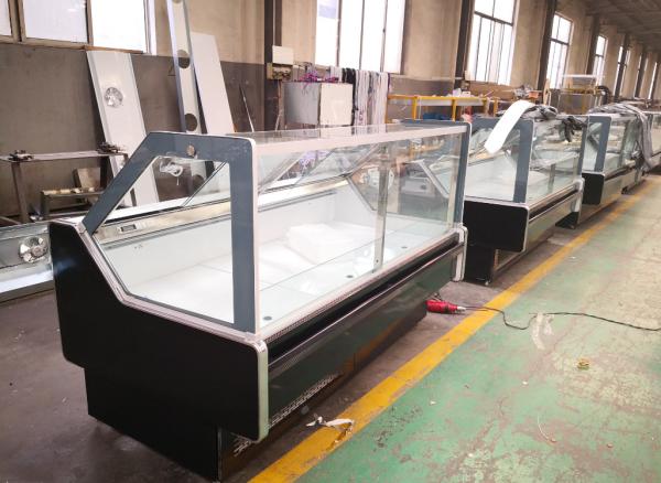 Buy cheap Supermarket Cooked Food Display Refrigerator Curved Glass Deli Case With Sliding Door from wholesalers