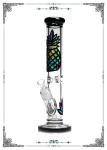 13.5 Inches 7MM Straight Tube Glass Bongs Color Painting Pineapple