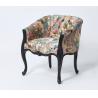 Buy cheap Elegant black oak Wood Frame French Style Chair Crazy birds Fabric Antique Armchair Accent chair from wholesalers