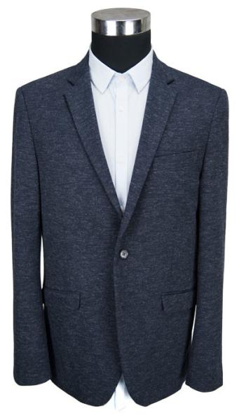 Buy cheap Black Blazer For Men Cotton Polyester Material Knitting Fabric Navy from wholesalers