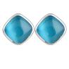 Buy cheap Sterling 925 Silver Square Created Blue Opal Stud Earrings (E12283BLUE) from wholesalers