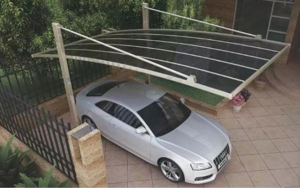 Buy cheap Household Carport Aluminum Alloy Suspended Style Garage Car Parking Shed from wholesalers