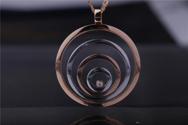 Buy cheap Chopard Happy Spirit Long Necklace Rose and White Gold Diamond Pendant 795014-9001 from wholesalers