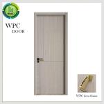 Anti Flaming Waterproof PVC Door , Solid Wood Bathroom Door 900mm Width