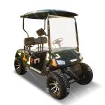 35mph Two Seat EV Blue Golf Car Electric Buggy Road Legal With All Terrain Tires