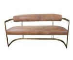 Luxurious Brown Vintage Leather Sofas With Metal Frame