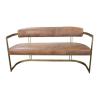 Buy cheap Luxurious Brown Vintage Leather Sofas With Metal Frame from wholesalers