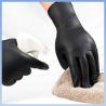 Buy cheap Black Orange Diamond Pattern Disposable Nitrile Gloves Waterproof Industrial Construction Gloves from wholesalers