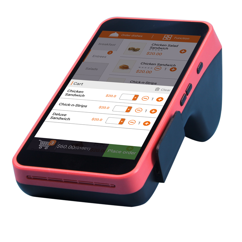 Touch Screen HDD-A5 3000mAh*2 7.4V Portable Cash Register Restaurant Pos Machine with SDK
