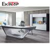 Buy cheap Curved White Executive Writing Desk , Office Furniture Executive Table OEM ODM from wholesalers