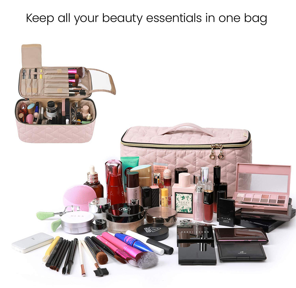 water resistant Velvet Make Up Travel Organizer For Women