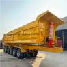 Buy cheap Heavy Duty Dump Semi Trailer And U Type 50/60 Tons Truck Trailer Tandem Hydraulic Tipping Box Tipper Trailer For Sale from wholesalers